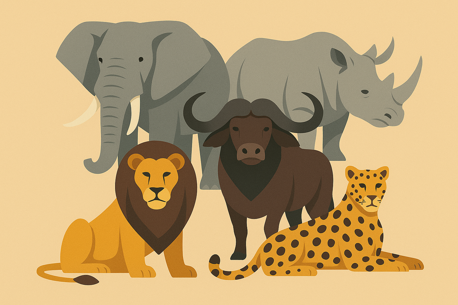 big five vector illustration