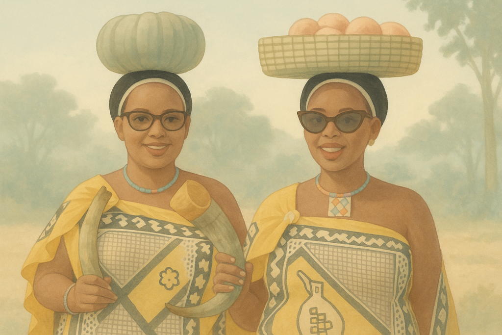 two ladies illustration